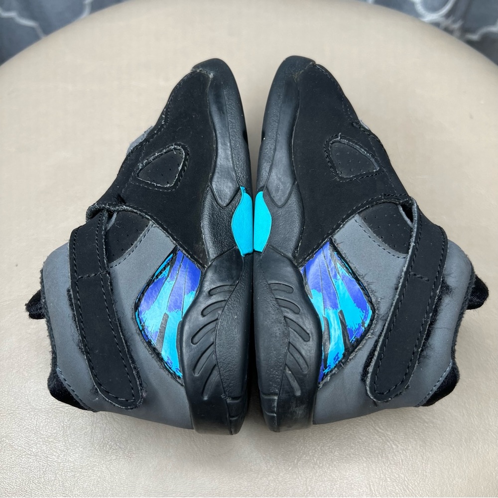 Nike Jordan VIII 8 Retro BT Aqua Black Baby Toddler Sneaker Shoes - Picture 4 of 8